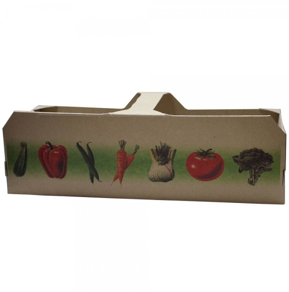 Kartonkorb 2,5kg mit Henkel, zweiseitig bedruckt mit Obst